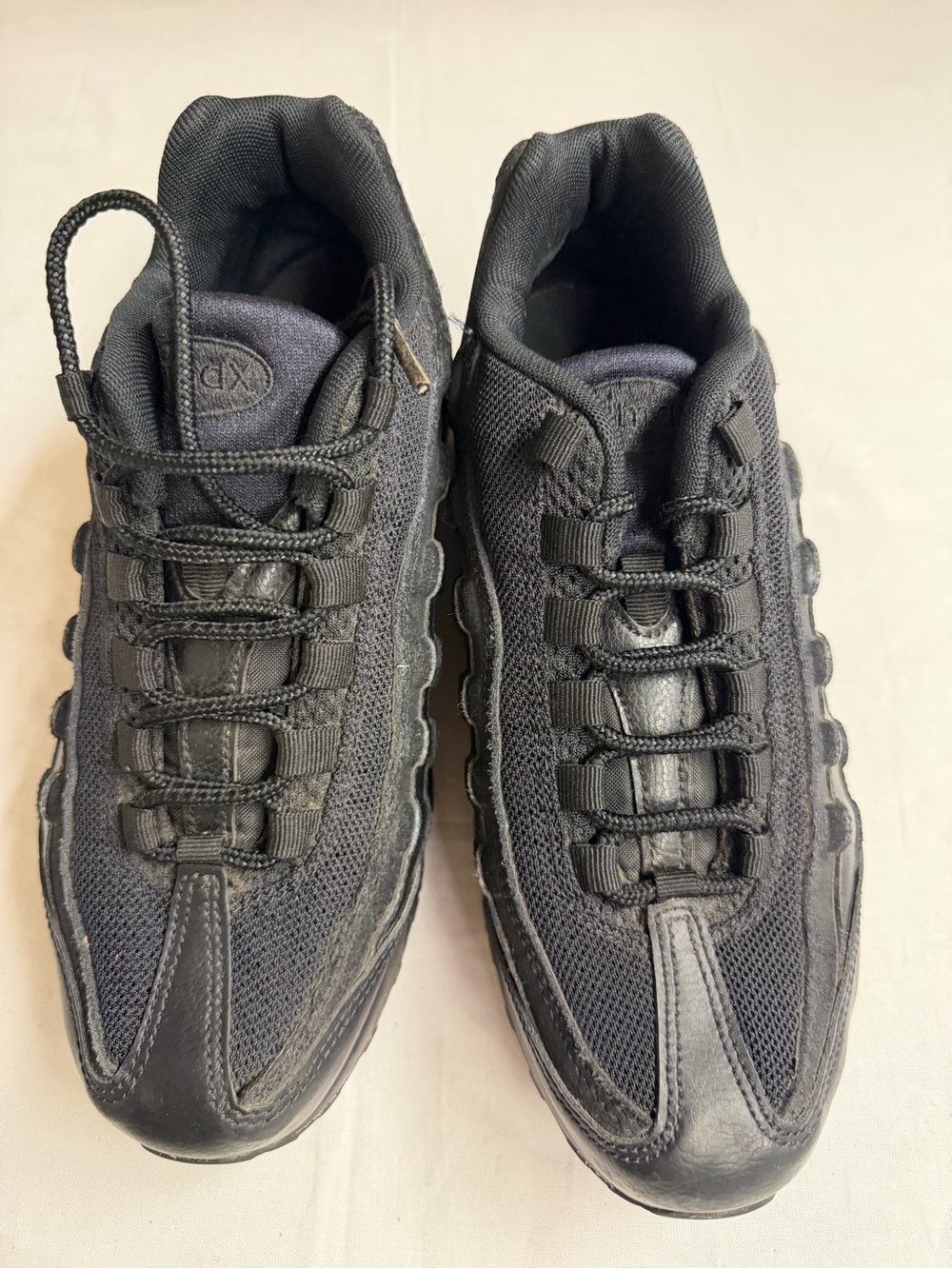 Nike Men's All-Black Mesh and Leather Low-Top Sneakers